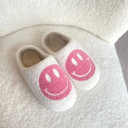 Smiley Face Slippers - Pink