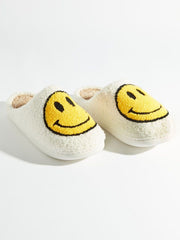 Smiley Face Slippers - Yellow